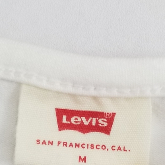 NWT Levi's White Slim Fit Long Sleeve Top Size Medium - Picture 6 of 7
